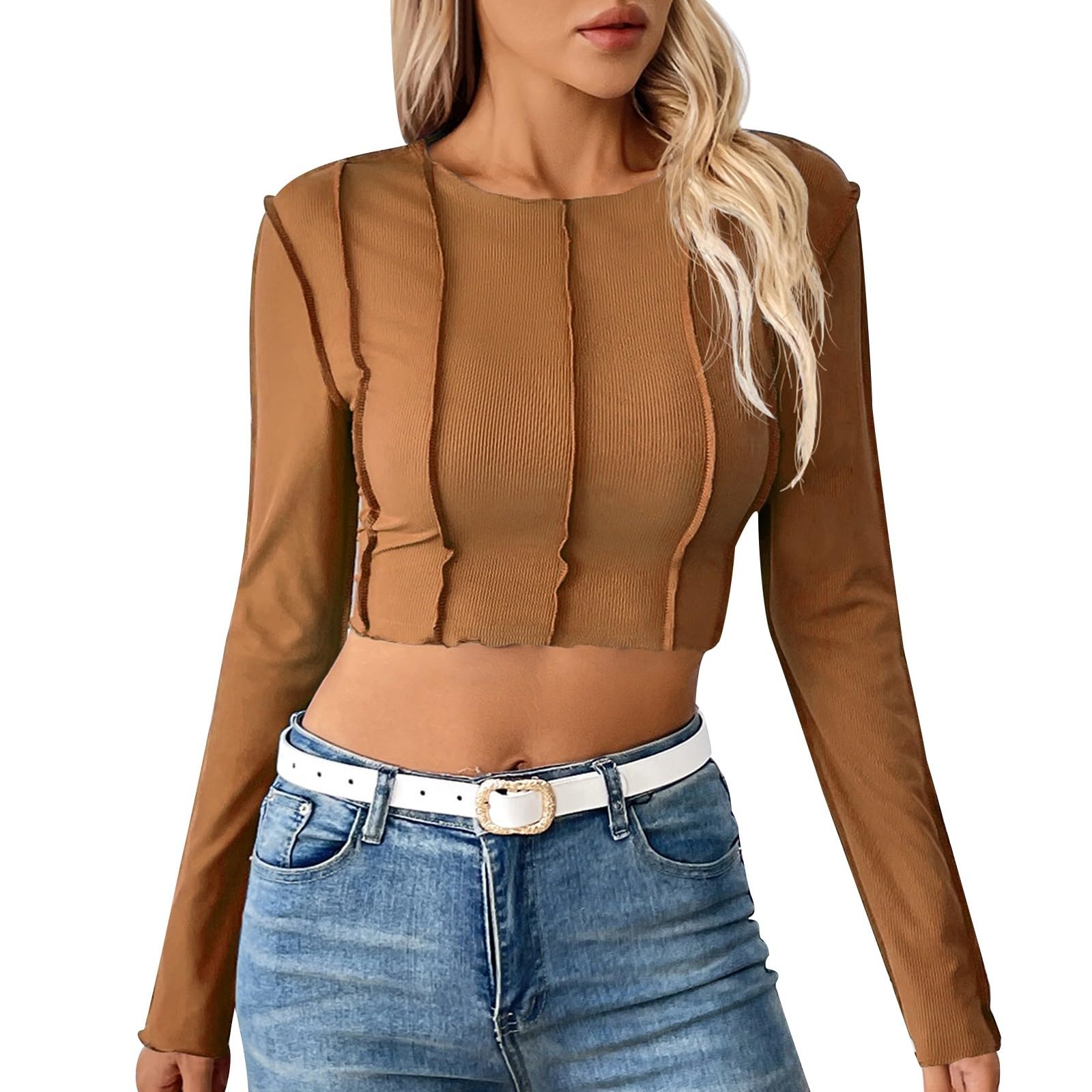 【訳あり新品未使用タグ付】　オーラリー　 クロップド丈　カットソー　長袖 訳あり新品未使用タグ付】 オーラリー クロップド丈 カットソー